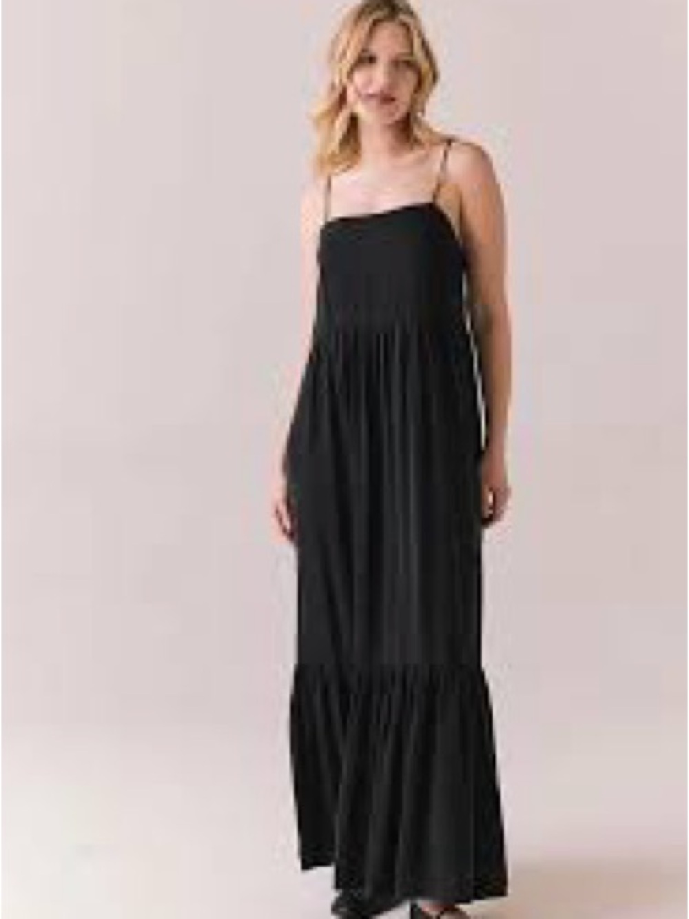 saltwater LUXE Black Spaghetti-Strap Maxi Dress